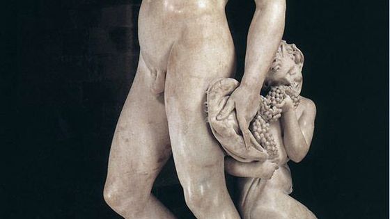 Bacchus et Pan (1497), sculpture en marbre de Michel-Ange (1475-1564) conservée au musée national du Bargello à Florence (Italie) - Wikimédia Commons