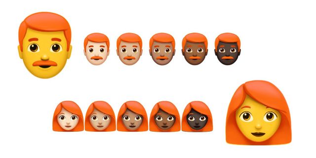 Des emojis roux dans nos smartphones ?