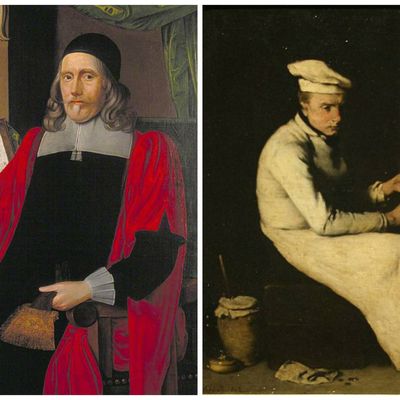 Portrait of Edward Coke par Gilbert Jackson 1615 ; Le Cuisinier comptable, par Théodule Ribot 1862