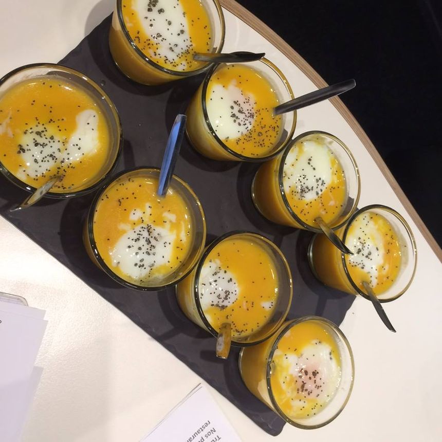 Oeuf cuissson basse température et butternut signé Chez Bern's