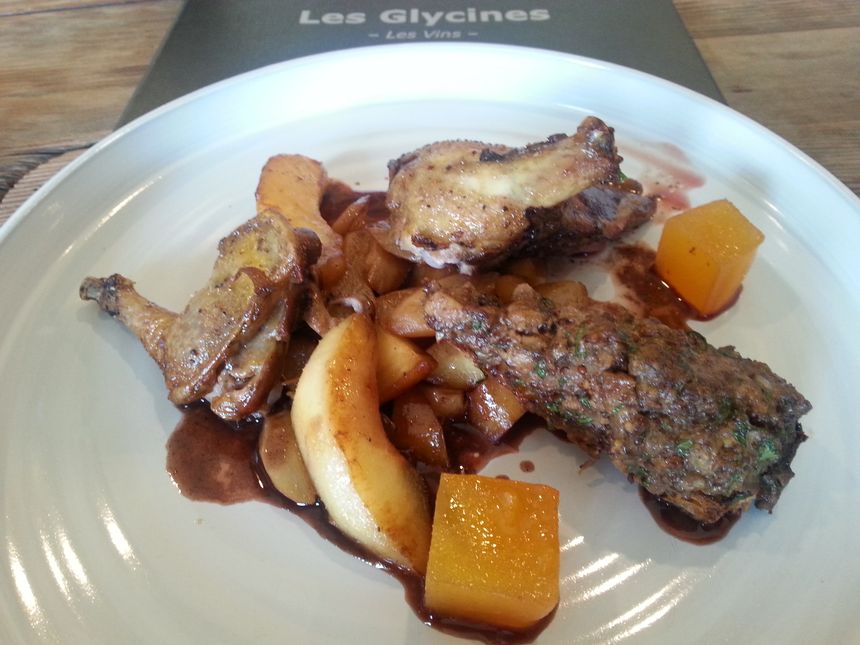 Pigeon flambé à l'armagnac