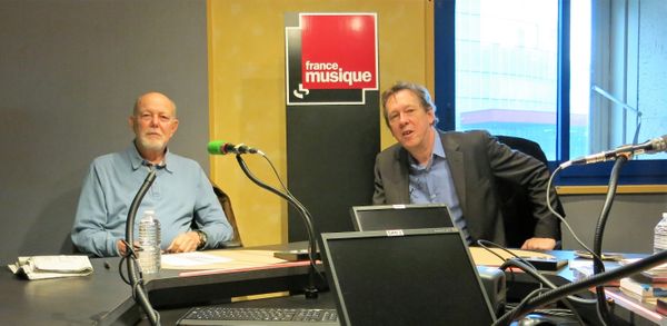 France Musique, studio 132, janvier 2017... Jean-François Kahn & Benoît Duteurtre (de g. à d.)