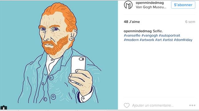 Détournement et dissémination autour de Van Gogh sur le compte Instagram d'Openmindedmag
