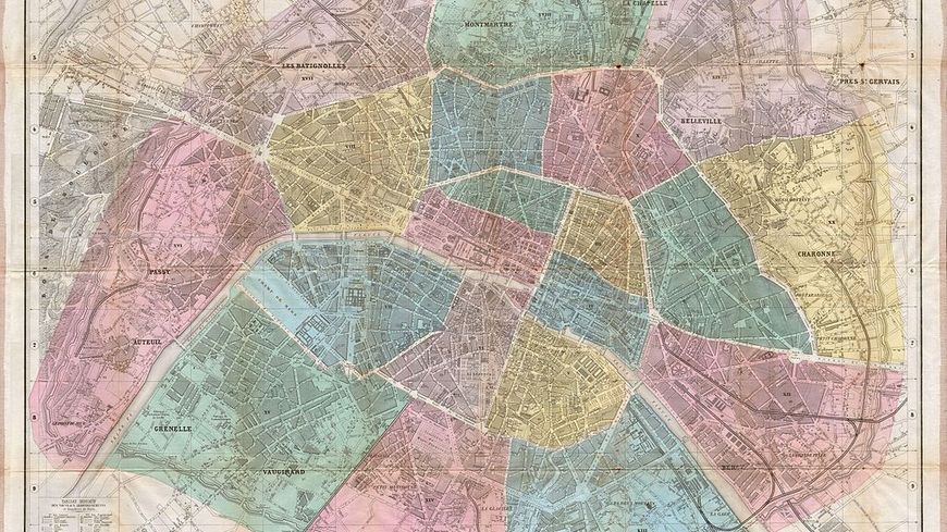 Nouveau plan de Paris, en 1870