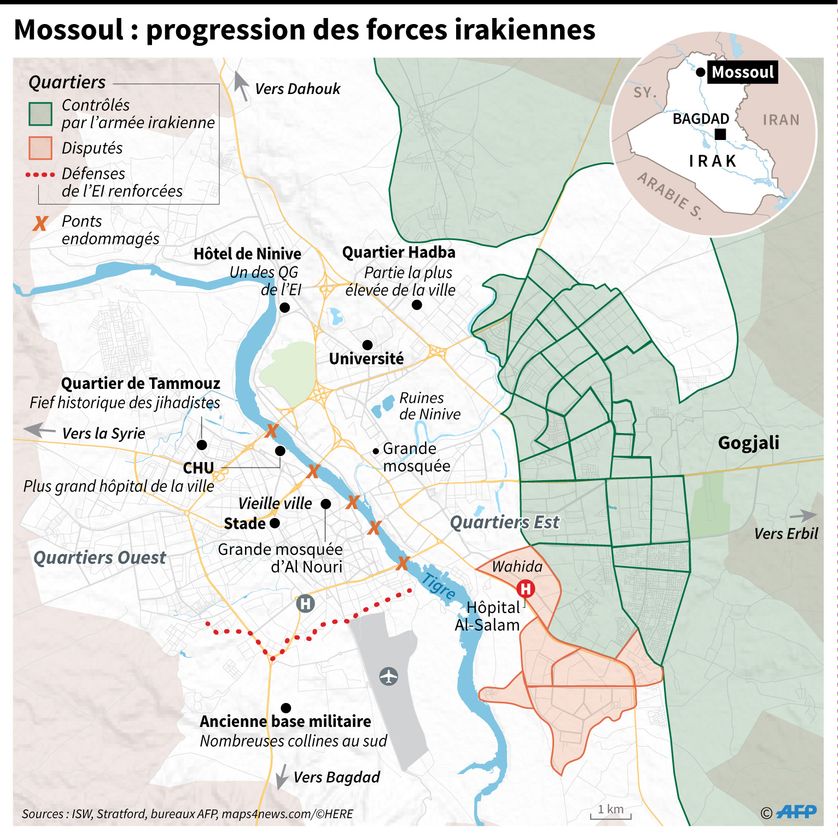 La bataille pour Mossoul, qui a des conséquences jusqu'au Kurdistan irakien