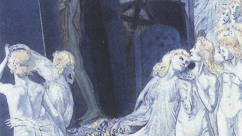 Illustration de Carlos Schwabe pour Remords dans «Les Fleurs du Mal» de Charles Baudelaire, Paris : Charles Meunier, 1900.