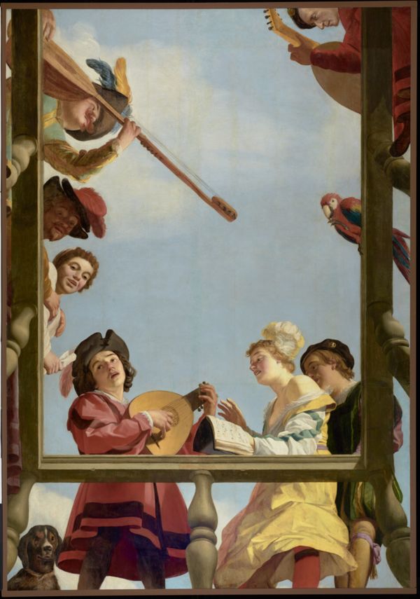 Musical Group on a balcony, Gerrit van Honthorst (Dutch, 1590 - 1656)