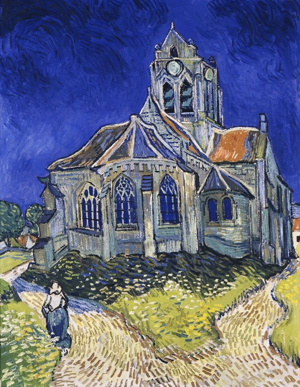 Vincent Van Gogh, L'Église d'Auvers-sur-Oise, vue du chevet, 1890, huile sur toile, 74 cm x 94 cm