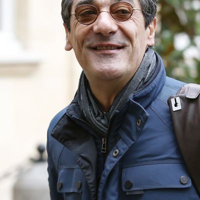 Serge Papin, à son arrivée devant l'Hôtel Matignon pour une réunion sur la crise du secteur agricole, 08/02/2016