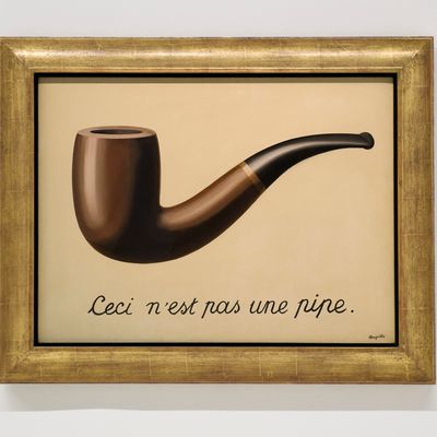 Ceci n'est pas une pipe de René Magritte. Exposition Magritte, La trahison des images. Du 21/09/ 2016 au 23/01/2017 (Centre Georges Pompidou, Paris)