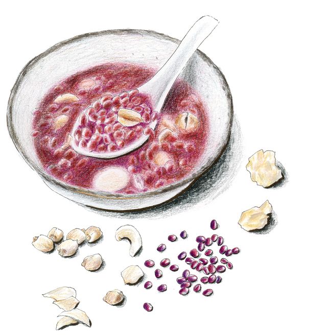 Soupe de haricots rouges. Recette tirée de "À la table d'une famille chinoise - Recettes de mes parents"