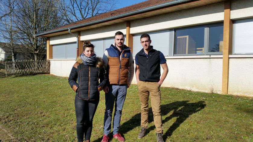 Anaïs, Michel et Loris, étudiants en 2ème année de BTS agricole au CFA Chateaufarine à Besançon