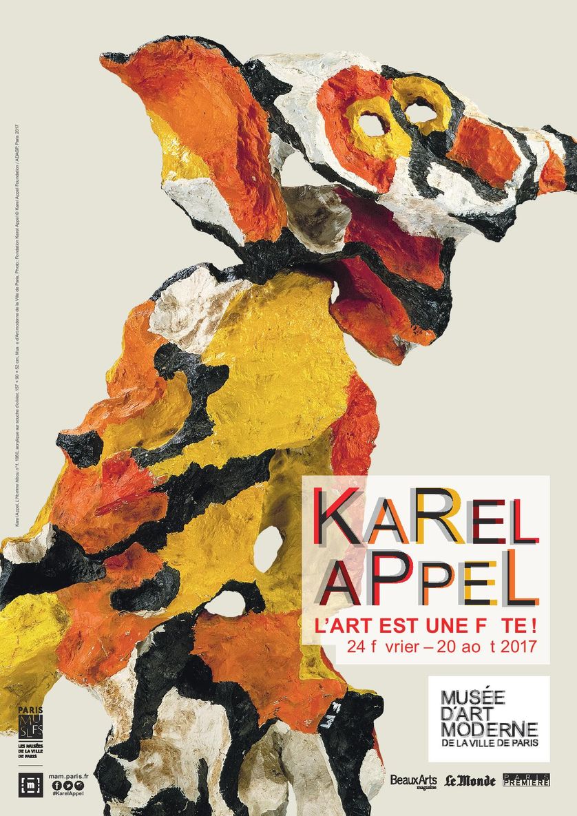 Affiche expo "Karel Appel, l'art est une fête!"