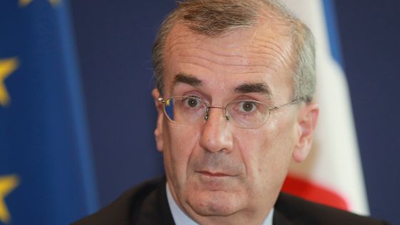 Francois Villeroy de Galhau, gouverneur de la Banque de France en conférence de presse à Paris, le 30 septembre 2016. ©AFP - Jacques Demarthon