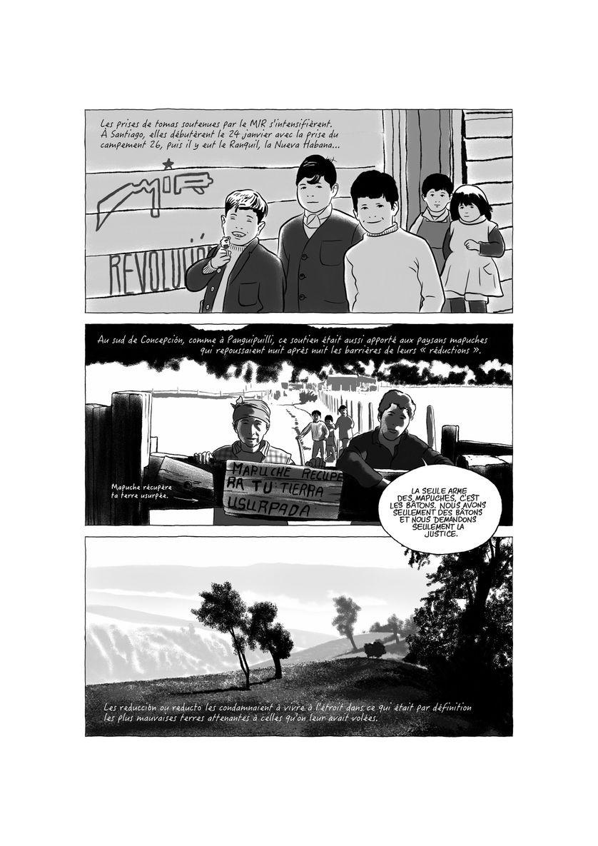 Planche de l'album "Là où se termine la terre" aux éditions Steinkis