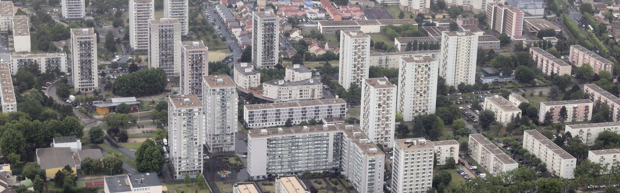 vue aérienne de la Courneuve