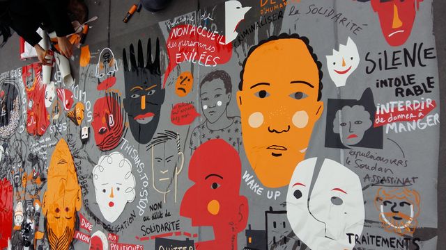 Fresque réalisée place de la République