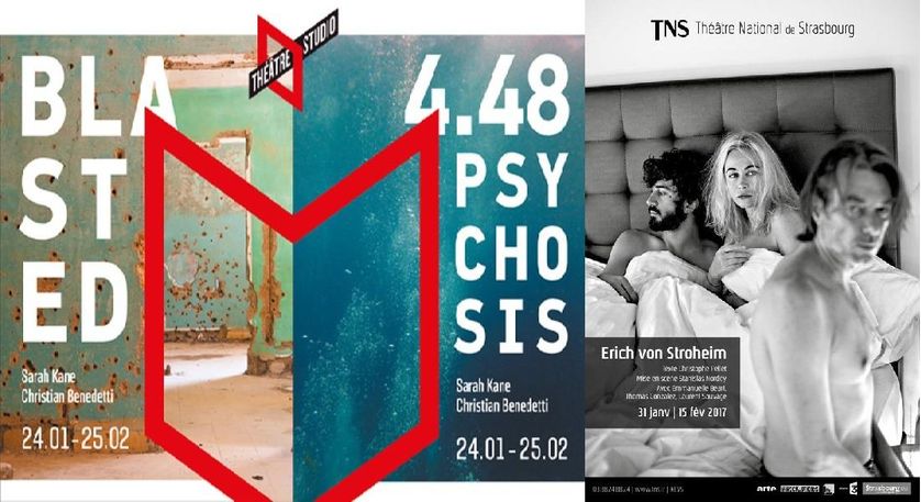 Affiches "Blasted/4.48 Psychosis" et "Erich Von Stroheim"