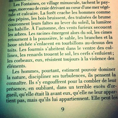 "Trois saisons d'orage" de Cécile Coulon, p. 9