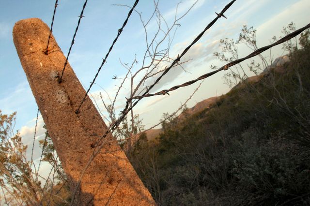 La frontière entre les Etats-Unis et le Mexique en Arizona