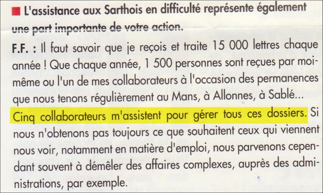 Extrait d'un journal électoral de François Fillon datant de 1993