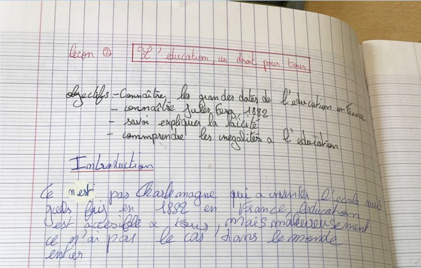 Dès le début de la leçon, les objectifs sont bien identifiés.