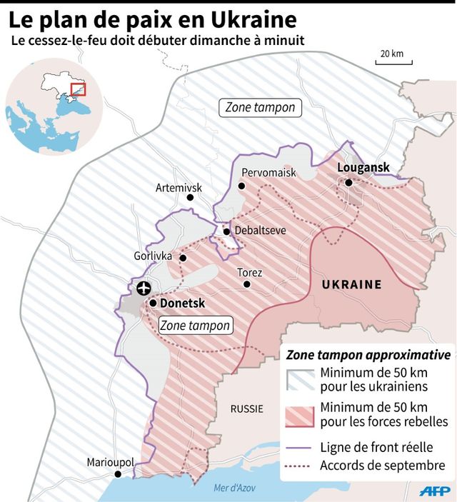 Les accords de Minsk en février 2015