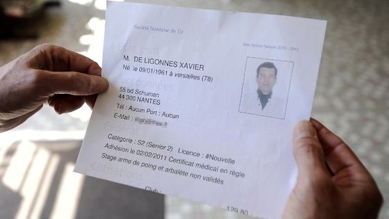 Une photo du 23 avril 2011 montrant Xavier Dupont de Ligonnès suspecté d’être le meurtrier de sa famille, à Nantes. ©AFP - JEAN-SEBASTIEN EVRARD