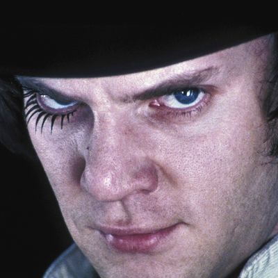 Malcolm McDowell dans L'Orange mécanique de Stanley Kubrick