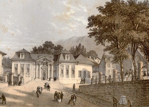 Aix les Bains Le Bâtiment royal des Bains. Deroy et Muller, vers 1855