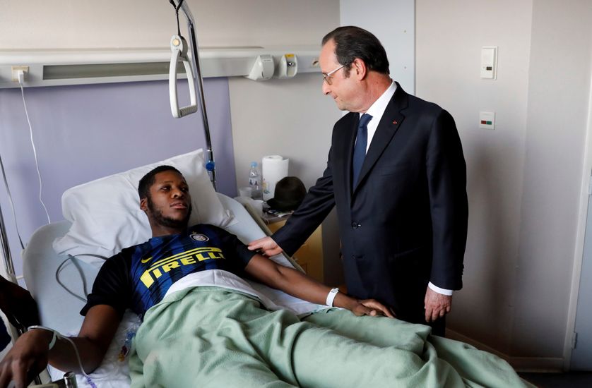 François Hollande au chevet de Théo à Aulnay-sous-Bois le 7 février 2017