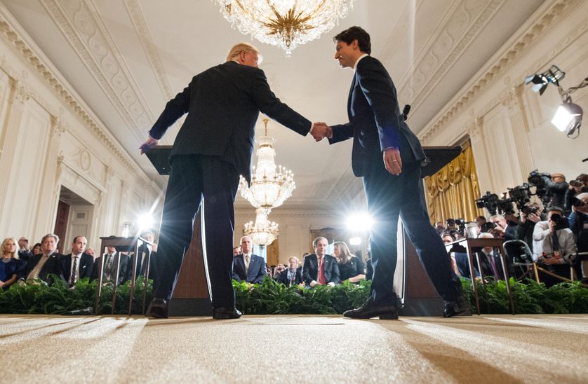 Rencontre entre Donald Trump et Justin Trudeau à Washington le 13 février 2017