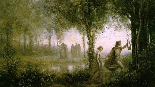 Jean-Baptiste Corot, "Orphée ramenant Eurydice des Enfers", 1861