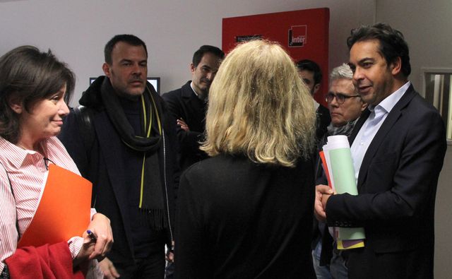 Eva Bettan, François Ozon, Nicole Garcia (de dos) et Patrick Cohen