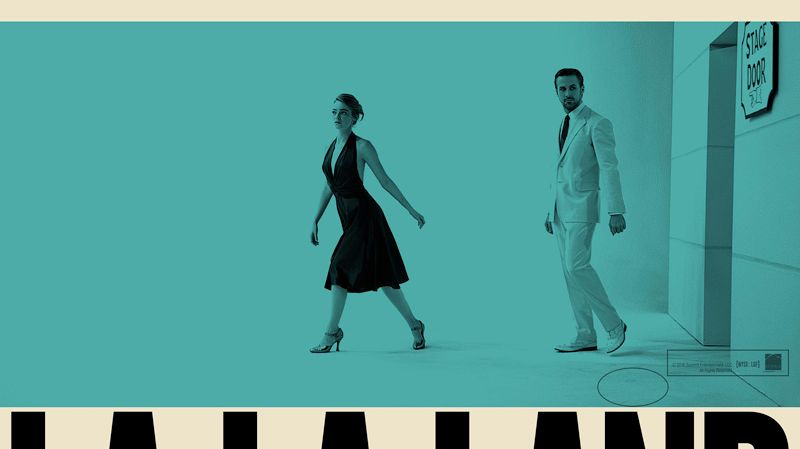 L'affiche de La La Land rappelle certains visuels d'albums de jazz.