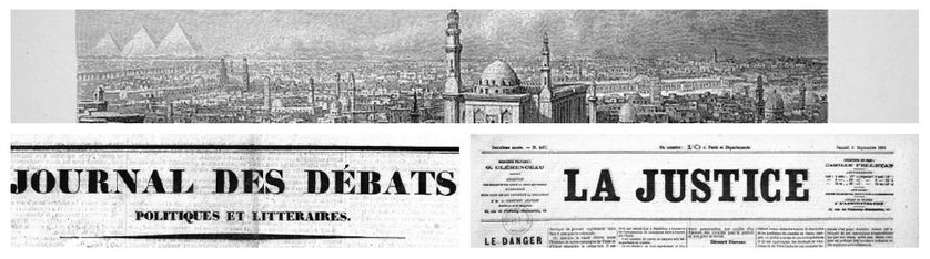 Vue du Caire, par Bernhard Fiedler,1882, "Egypt: Descriptive, Historical, Picturesque" by G. Ebers / Journal des Débats/ La Justice