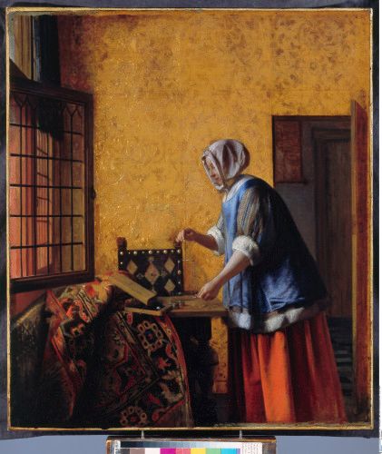 Pieter de Hooch, La Peseuse d’or vers 1664 Berlin Staatliche