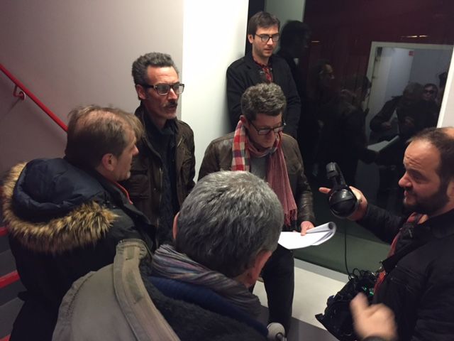 Les acteursFabrice Pierre et Christophe Reymond tournent une scène