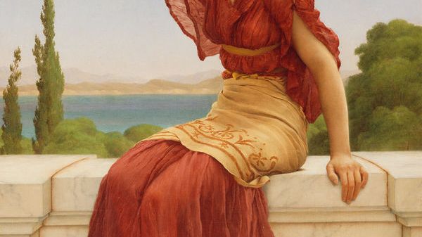 John William Godward (English, 1861 - 1922) The Signal, 1899, Oil on canvas 66 × 45.7 cm (26 × 18 in.), © The J. Paul Getty Museum, Los Angeles