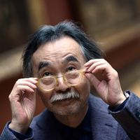 Jirō Taniguchi au musée du Louvre en janvier 2015
