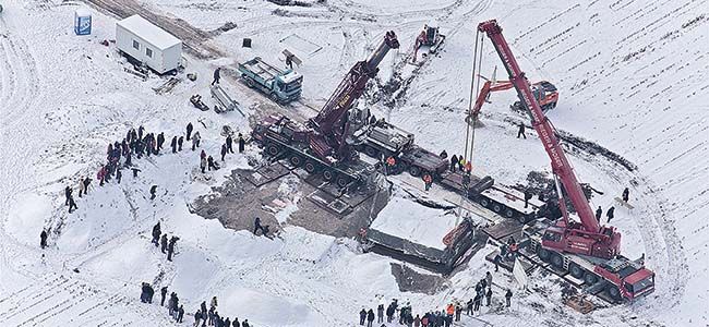 Extraction de la tombe en 2010.