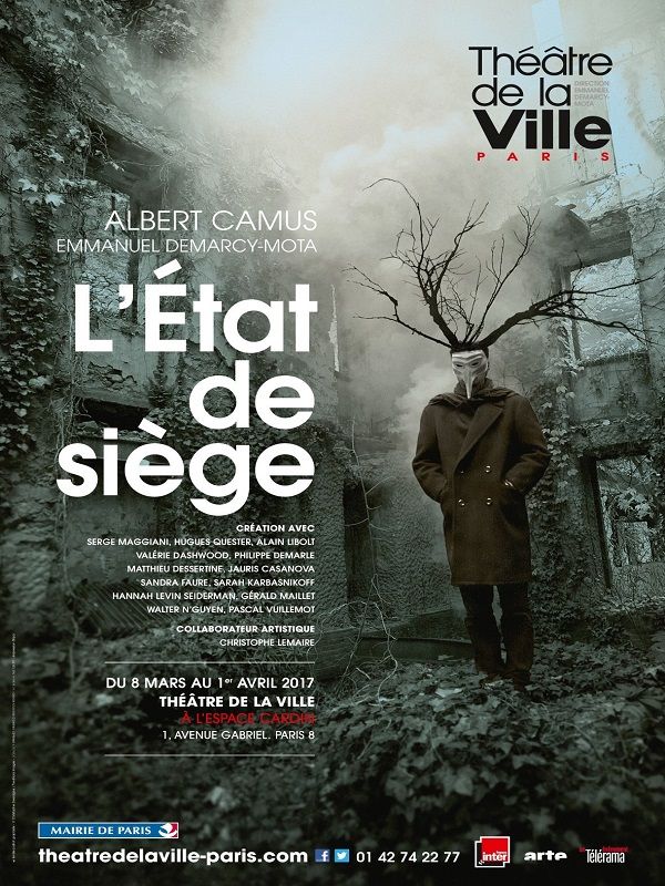Affiche 'L'état de siège" Théâtre de la ville 2017