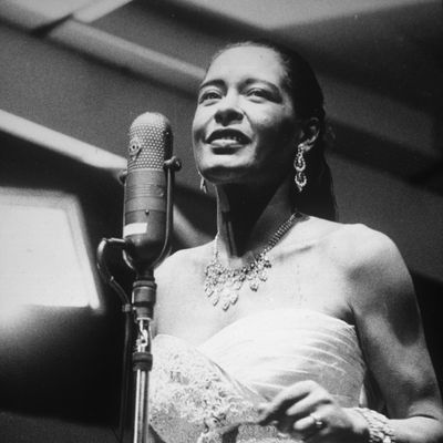Portrait de Billie Holiday en 1955