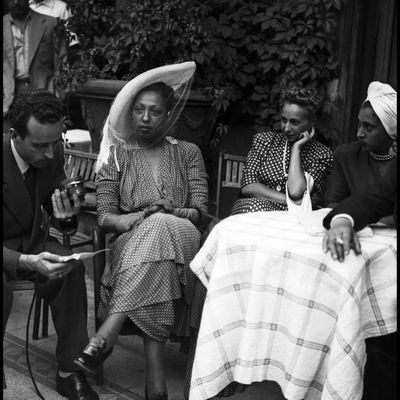 Rome, 20 juillet 1948, portrait de Josephine Baker dans un bar de la ville