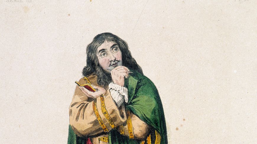Molière portait du vert sur scène, le jour de sa mort… La gravure provient du "Plutarque Français" de Mennechet (1837)