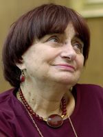 Agnès Varda le 24 septembre 2001 à Mayence (Allemagne) pour la remise d'un prix pour son film "Les Glaneurs et la Glaneuse"