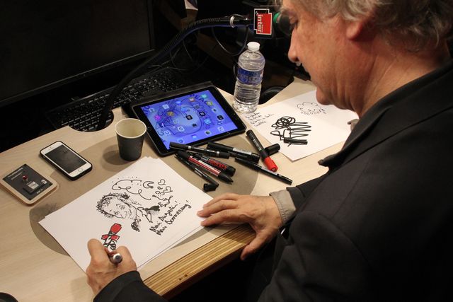 Plantu dessine Augustin