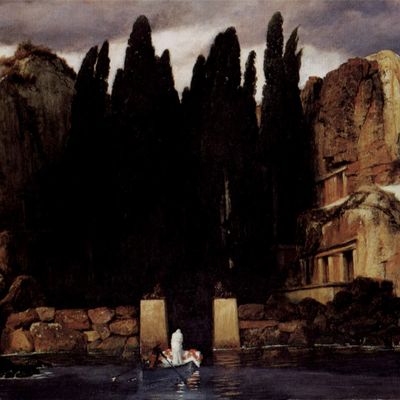 L'Île des morts, 1886, Huile sur bois, 80 × 150 cm