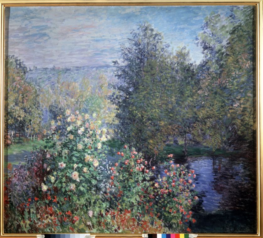 "Jardin a Montgeron" . Peinture de Claude Monet (1840-1926)