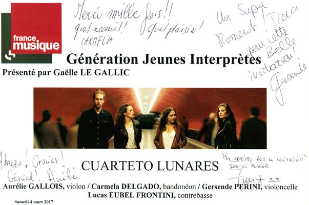 Livre d'Or Cuarteto Lunares